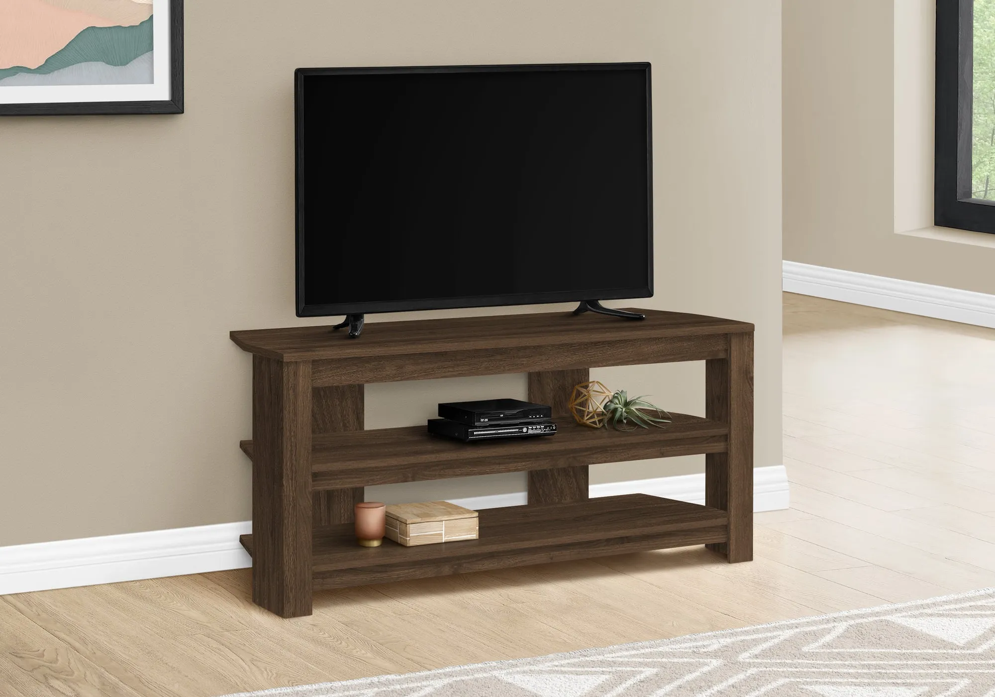 Tv Stand - 42"L / Dark Walnut Corner