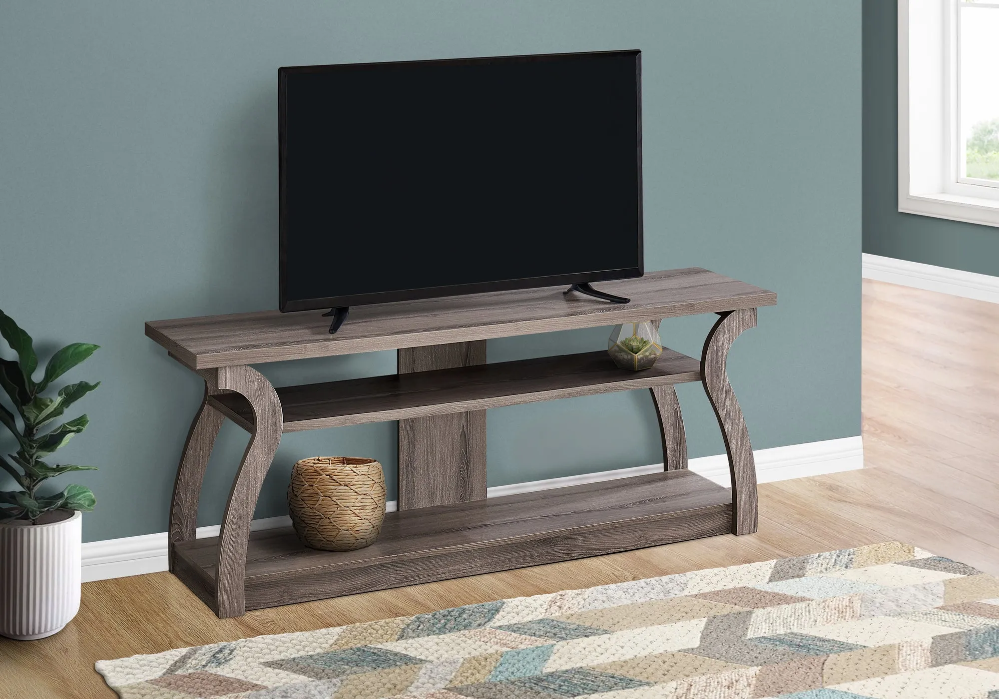 Tv Stand - 60"L / Dark Taupe