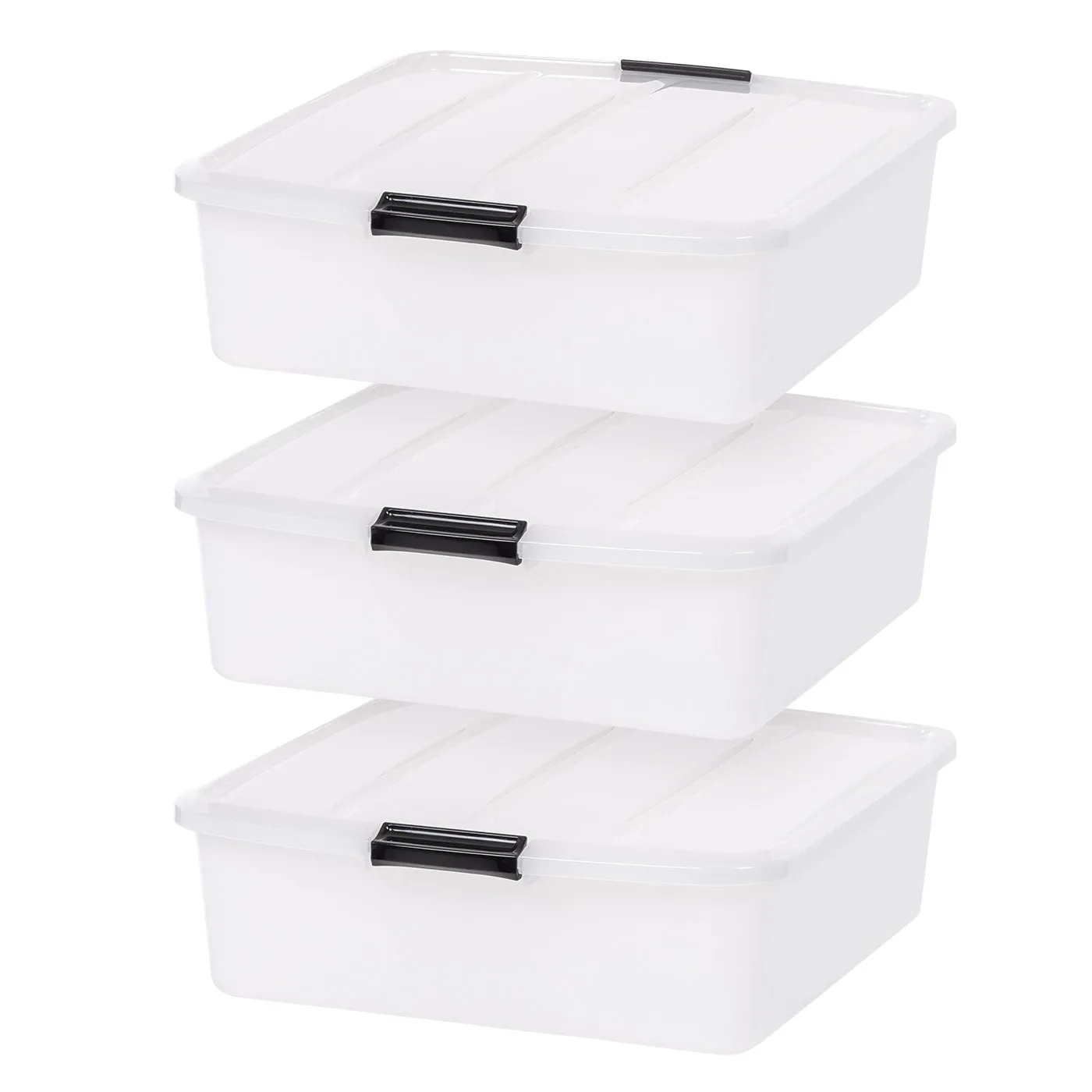 Under Bed Storage Box with Easy Slide Low-friction Disks 3 Pack - 8.3 gal. (33 qt.)