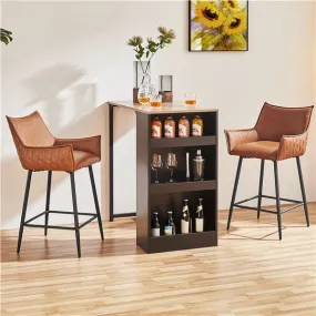 Yaheetech Modern Bar Stools Set of 4