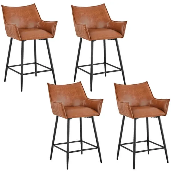 Yaheetech Modern Bar Stools Set of 4