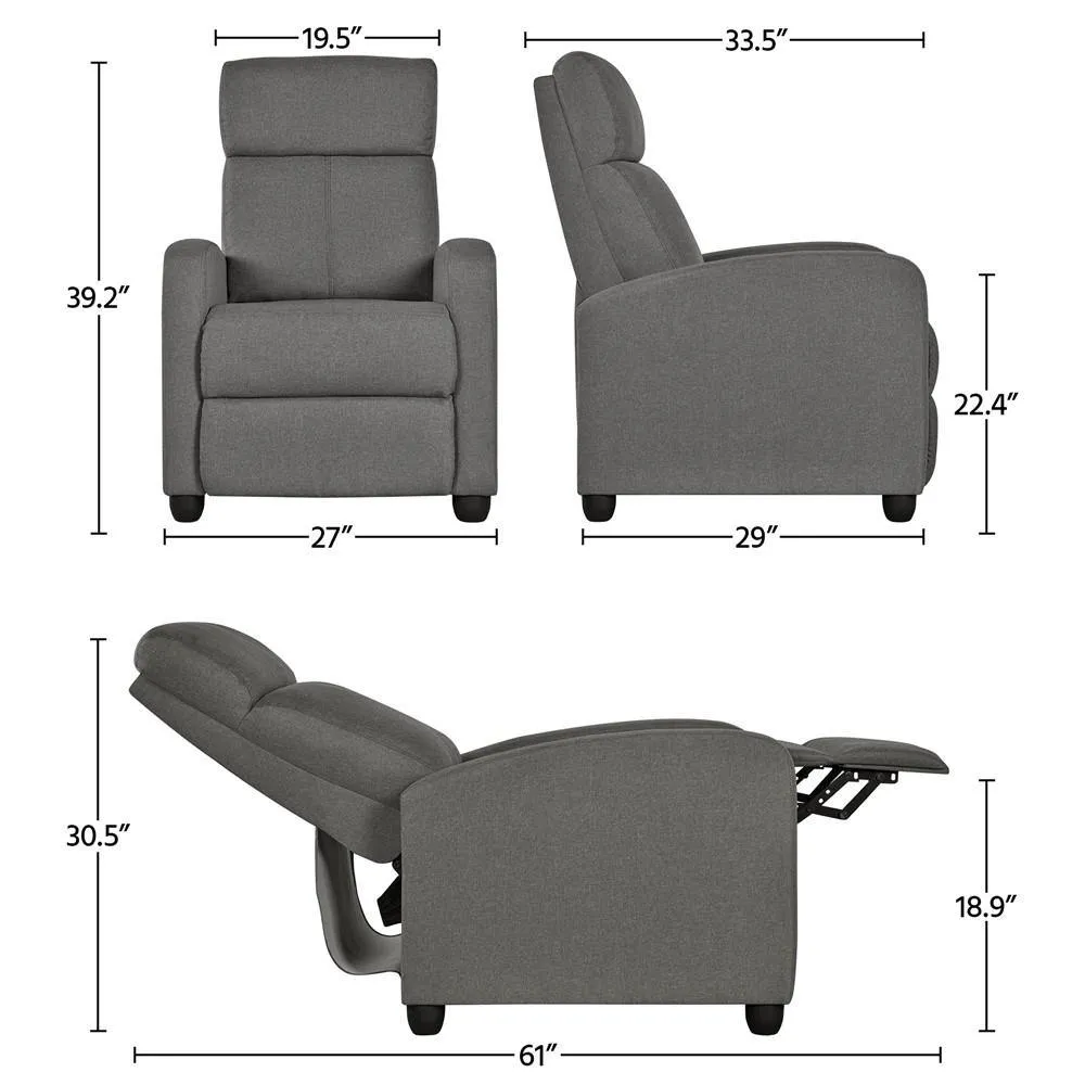 Yaheetech Recliner Chair Sofa