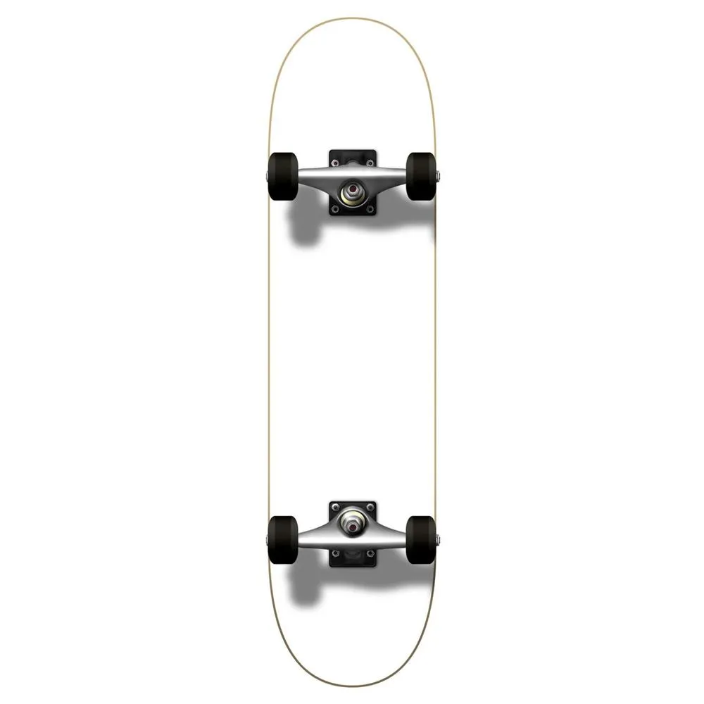 Yocaher Blank Complete Skateboard - Painted White